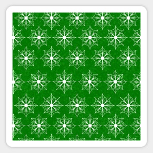 Snowflake Flower Pattern - Lime Green Sticker